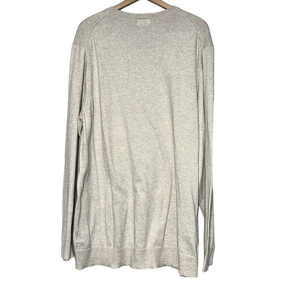 Crewneck Sweater Men’s XXL Tall Old Navy Gray Long Sleeve Pullover Cotton Blend - Picture 5 of 7